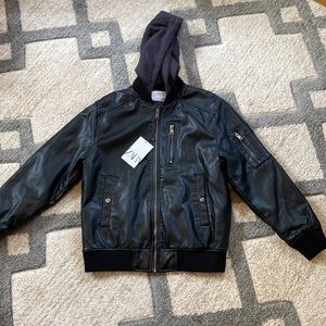 Zara boys leather jacket